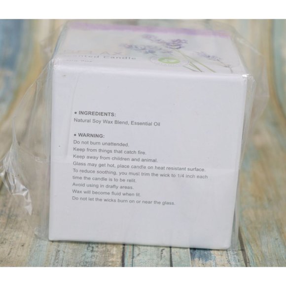 Natural Soy Wax Lavender Candle Relax Scented 9oz NEW - Picture 4 of 6